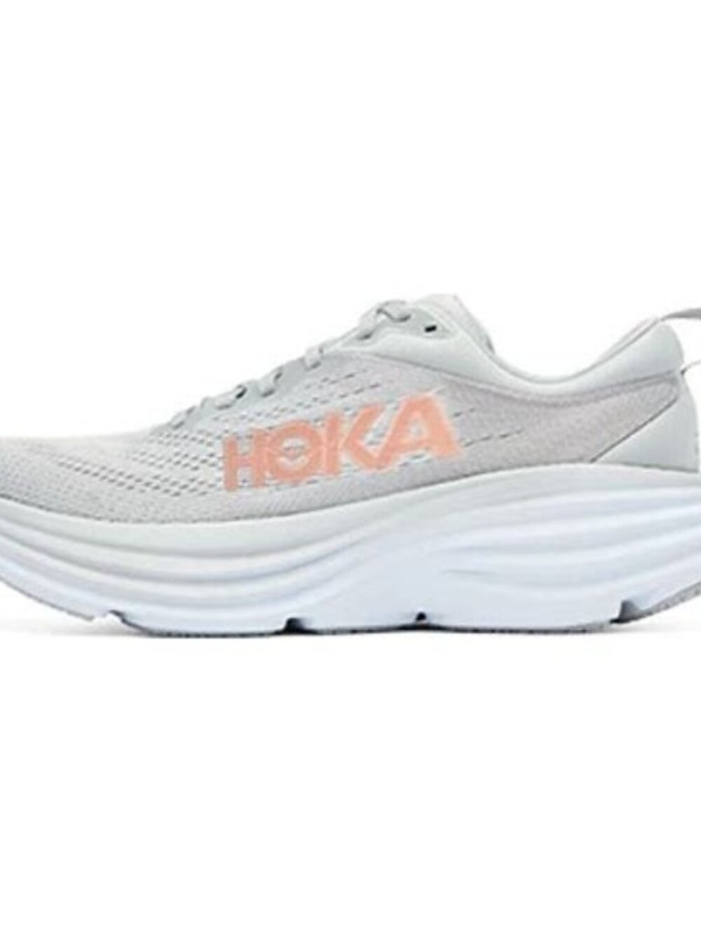 HOKA Bondi 8 women’s running shoes in Harbor Mist/Lunar Rock, size 8.5